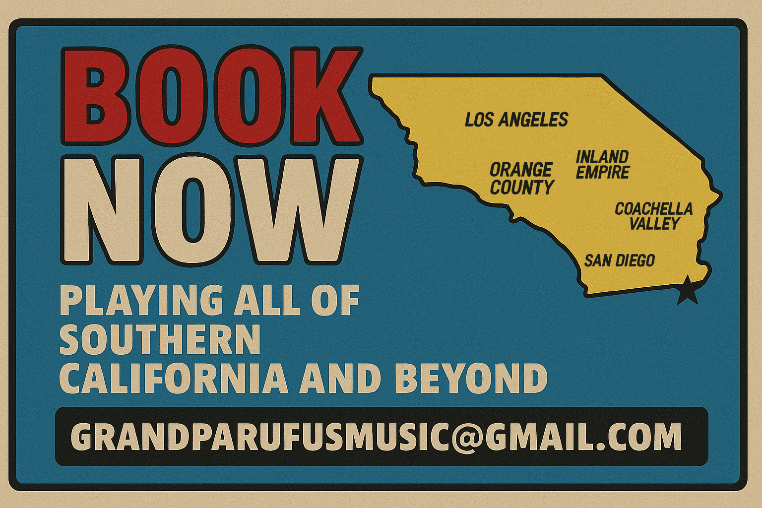 Book Grandpa Rufus for a gig today, he will show up showered and ready to go!