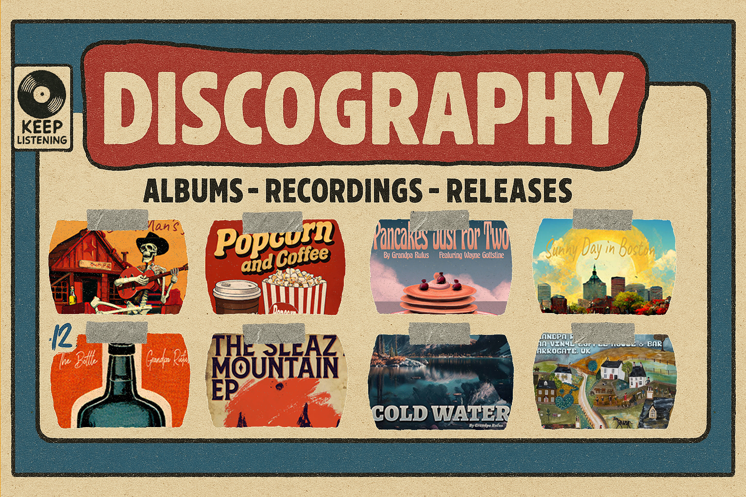 Grandpa Rufus Music, Singles and EPs, Vinyl, and More on all streaming Services