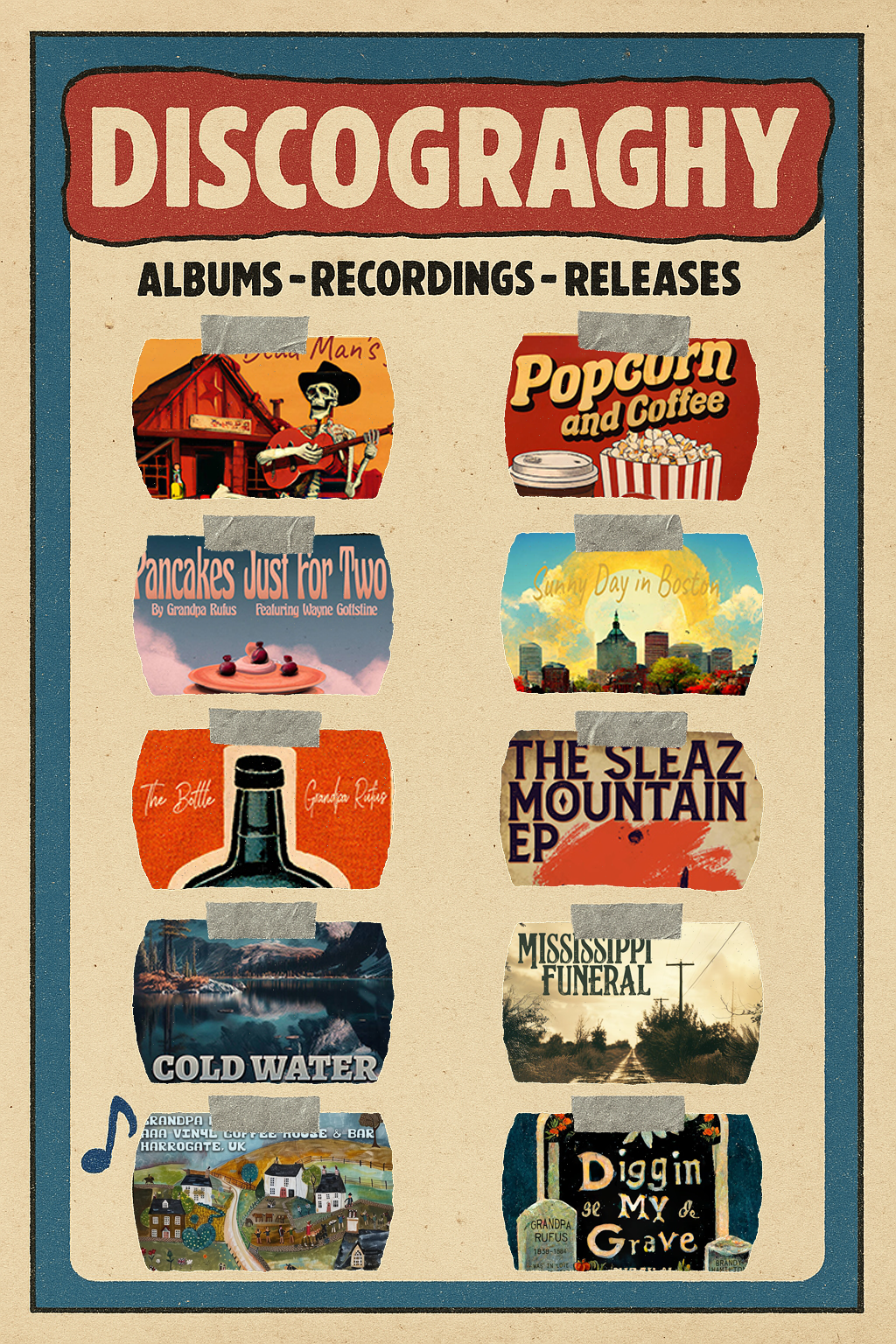 Grandpa Rufus Music, Singles and EPs, Vinyl, and More on all streaming Services