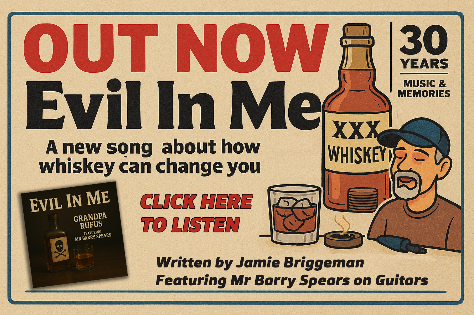 Grandpa Rufus New Release on all Streaming Services - Evil In Me