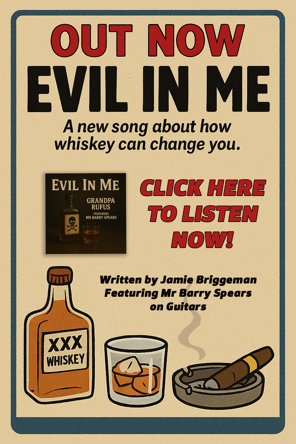 Grandpa Rufus New Release on all Streaming Services - Evil In Me